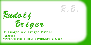 rudolf briger business card